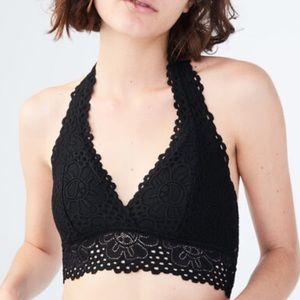 ‼️Aeropostale- Black lace halter bralette